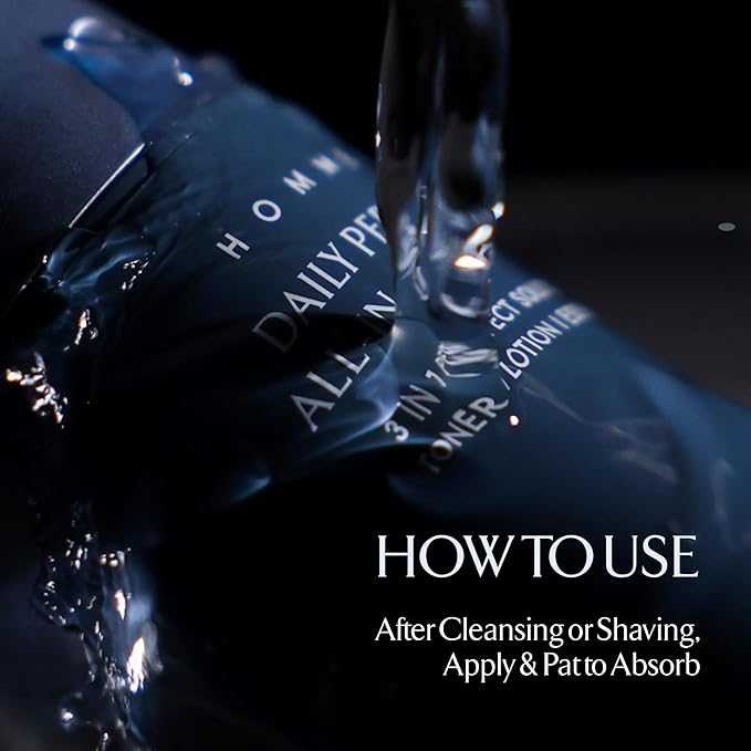 LA MUSE Homme Daily All-in-One Face Moisturizer for Men | 3-in-1 Toner, Lotion, Essence | Lightweight, Hydrating After-Shave Lotion for Oily & Sensitive Skin | Korean Skincare | Original Size