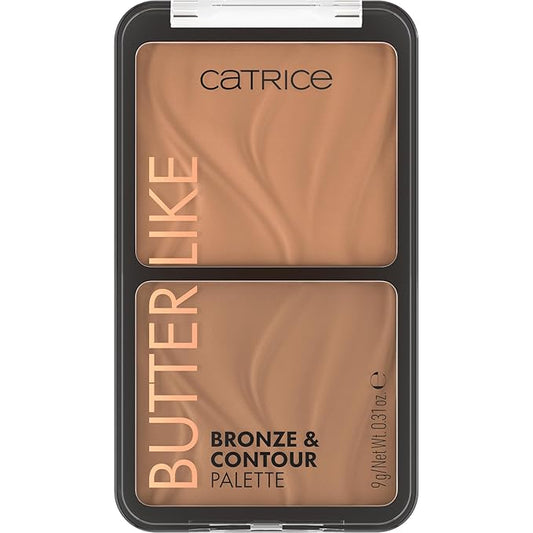 Catrice Butter Like Bronze & Contour Palette | 2-in-1 Ultra-Blendable Bronzer & Contour Duo | Buttery Powder Texture | Vegan & Cruelty Free (010 | Born To Shape)