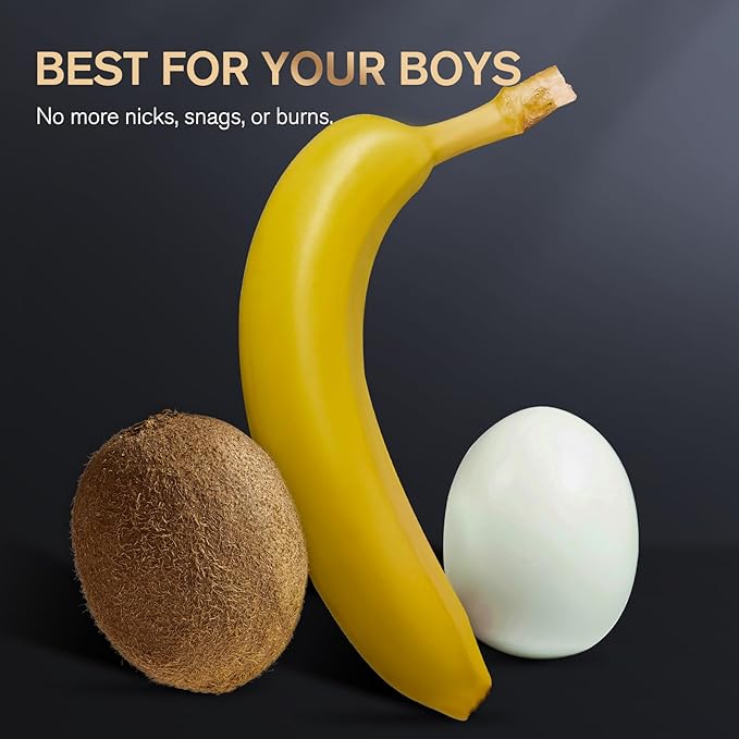 Spacekey Electric Body Hair Trimmer - IPX7 Waterproof Ball Trimmer for Men with LED Light, Wet/Dry Groomer, USB-C Rechargeable, Travel Bag Included - Men's Pubic, Groin and Body Shave