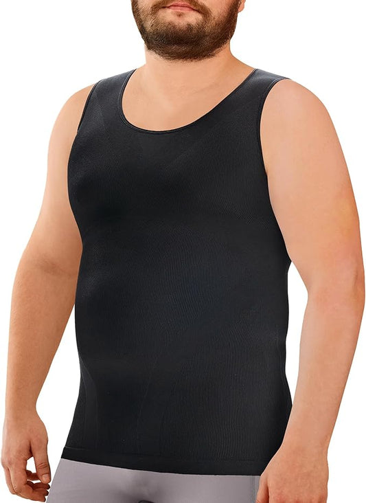 Nebility Shapewear Men Compression Shirts - Sleeveless Slimming Undershirts Tummy Control Body Shaper Tank Top