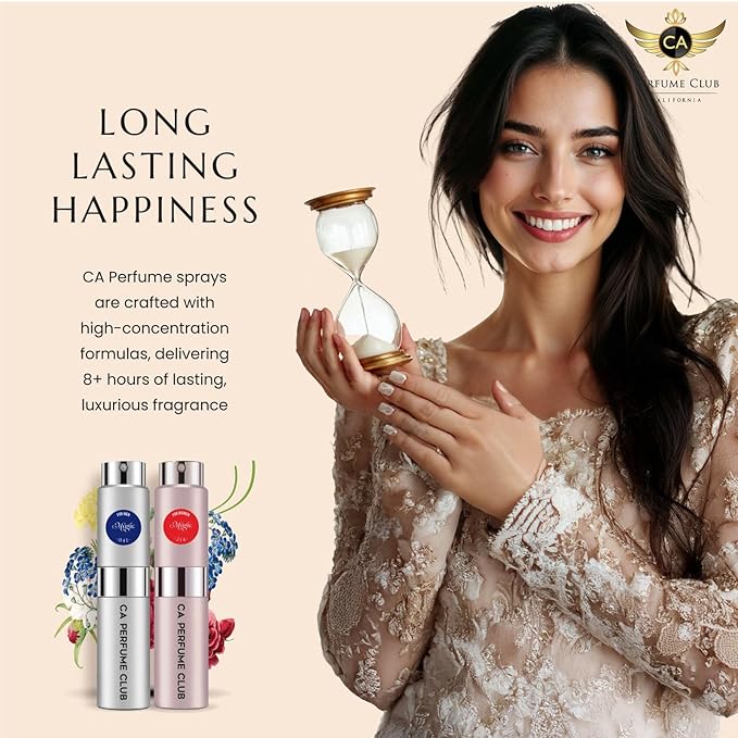 CA Perfume Duo Impression of Vanilla Sweet For Women And Men Perfume Layering Set Long Lasting Travel Size EDP + Body Oil Roll-On Bottle 0.27 Fl Oz+0.33 Fl Oz