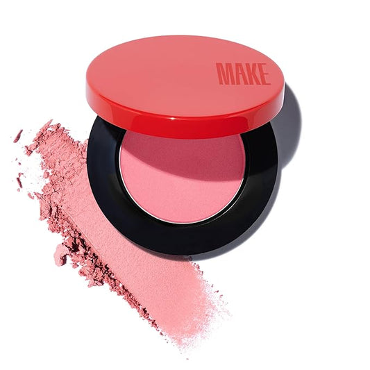 MAKE Beauty Skin Mimetic Microsuede Blush - Matte Powder Blush for Cheeks with Long Lasting Color - Non Comedogenic, Travel Size Makeup Single Palette. Shade - Cosmic (Pink)