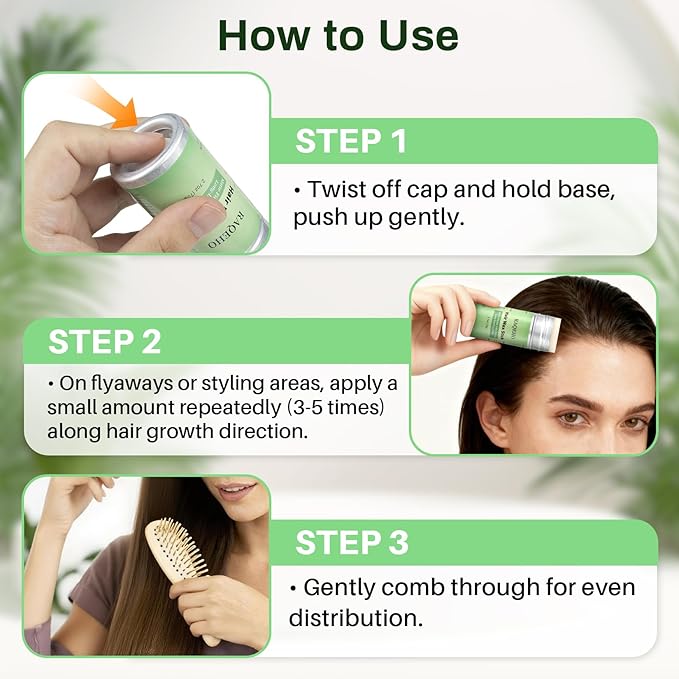 2.7oz Hair Wax Stick - Matte Finish Slick Back Stick for Flyaways Hair Tamer Wand Gel Sleek Pomade Balm for Matte Look Seekers, Hair Frizz, Styling, Smoothing, Finishing, Edge Control Tools