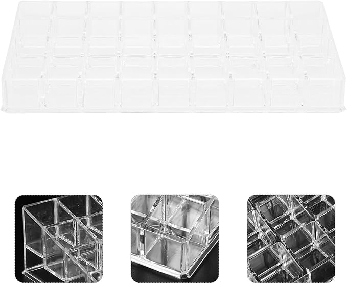 VALICLUD Transparent Lipstick Holder Cosmetic Organizer Rack Large Capacity Makeup Storage for Lip Gloss Liquid Solid Lipsticks Makeup Display Stand for Household Use