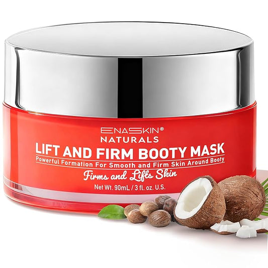 Enaskin Naturals Anti Cellulite Body Firming Cream: Tightening & Lifting Booty Lotion with 3D Thermal Tech for Thighs, Belly, Bum & Women Sagging Skin, Shea Butter & Coconut Oil, 3.4 oz