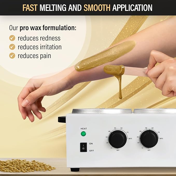 Tress Wellness Wax Beads - Dermatologically Tested - At-Home Kit for Bikini, Brazilian & Full Body - Unscented 2.2 lbs