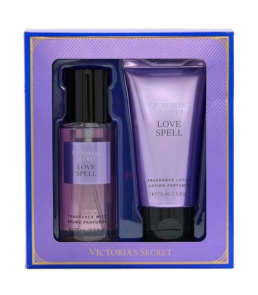 Victoria's Secret Love Spell Mini Fragrance Duo Gift Set, Notes of Cherry Blossom and Fresh Peach