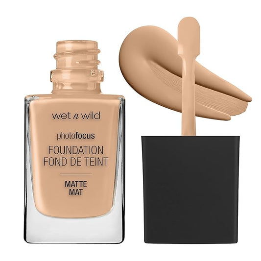 Wet n Wild Photo Focus Matte Liquid Foundation, Bronze Beige, Vegan & Cruelty-Free