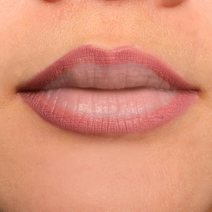 pūrlisse Velvet Crush Long Lasting Creamy Lip Liner Pencil - Matte Smudge-Proof Lip Pencil - Enriched with Bakuchiol, Macadamia Seed Oil & Shea Butter to Soften & Smooth - Pink Nude (0.02 oz)