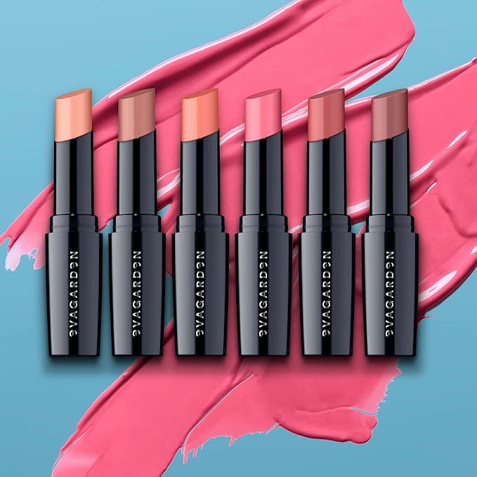 EVAGARDEN Pleasure Lipstick - Moisturizes and Nourishes - Protects with SPF - Soft Application Spreads Easily and Provides Smoothness - Gives Volume Effect and Bright Color - 664 Rose Wine - 0.1 oz