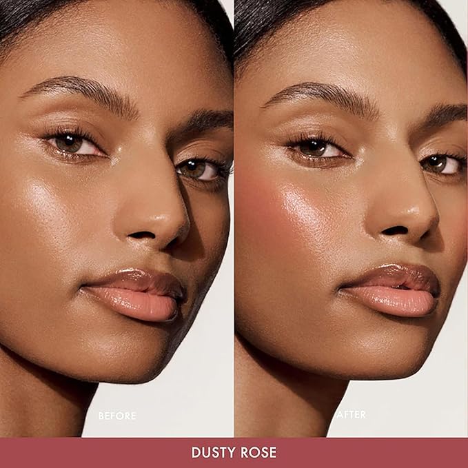 Summer Fridays Blush Butter Balm - Skincare-Infused Hydrating Cream Blush with Hyaluronic Acid, Ceramides, & Shea Butter for a Dewy Flush of Color - Cheek and Lip Tint - Dusty Rose (0.14 Oz)