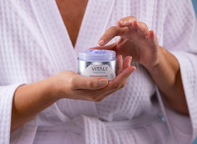 Vitali Restorative Body Cream with Copper Peptides: Advanced formula helps to diminish the appearance of fine lines and greatly improve overall texture. - 6 fl. oz.