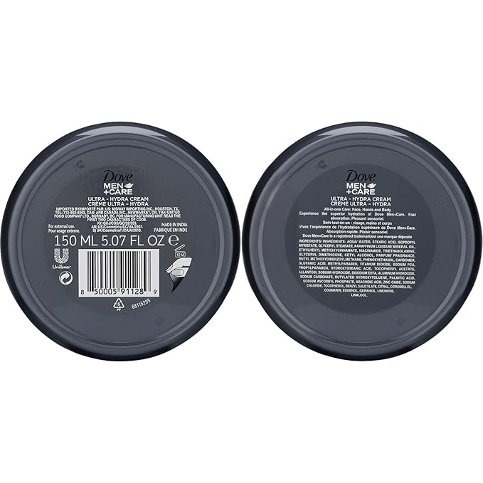 Dove Men+Care Ultra Hydra Cream – Dove Lotion, 3-In-1 Advanced Skin Care for Men, Face Cream, Hand Cream, and Body Lotion for Extremely Dry Skin, All Skin Types, 5.07 Fl Oz (Pack of 6)
