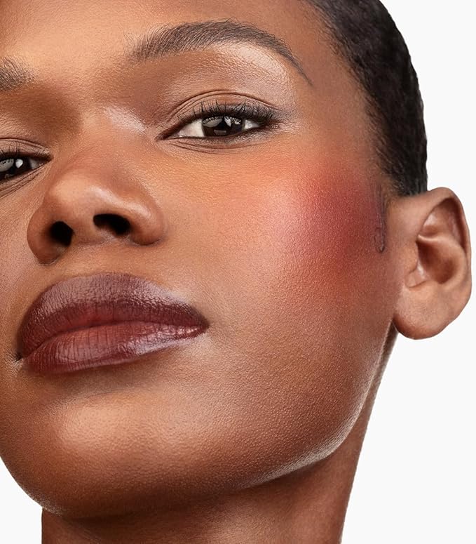 MAKE Beauty Skin Mimetic Microsuede Blush - Matte Powder Blush for Cheeks with Long Lasting Color - Non Comedogenic, Travel Size Makeup Single Palette. Shade - New Moon (Pink)