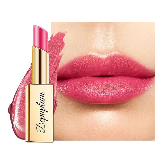Red Lipstick Moisturizing for Women Shimmer Tinted Lip Balm Hydrate Nourish Rasberry Lip Gloss Cruelty Free Lip Makeup, ZG116 Crystal