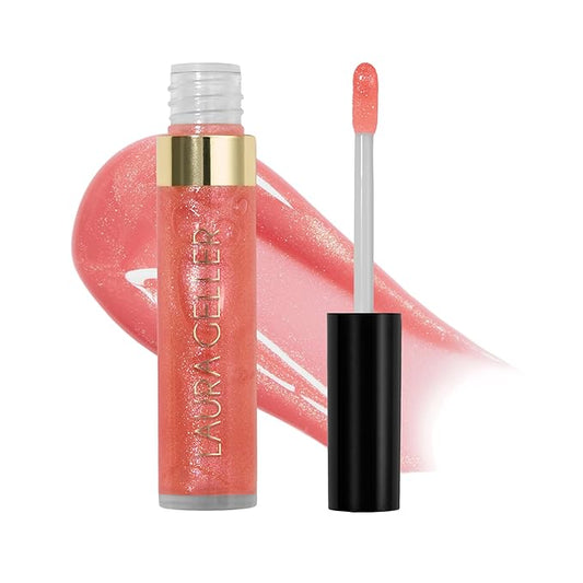 LAURA GELLER NEW YORK Color Luster Lip Gloss - Honey Caramel | Non-Sticky Lip Gloss Treatment with Sheer High-Shine Color