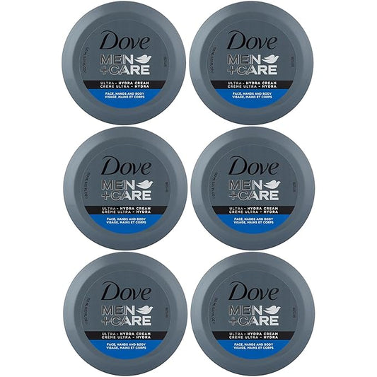 Dove Men+Care Ultra Hydra Cream – Dove Lotion, 3-In-1 Advanced Skin Care for Men, Face Cream, Hand Cream, and Body Lotion for Extremely Dry Skin, All Skin Types, 5.07 Fl Oz (Pack of 6)
