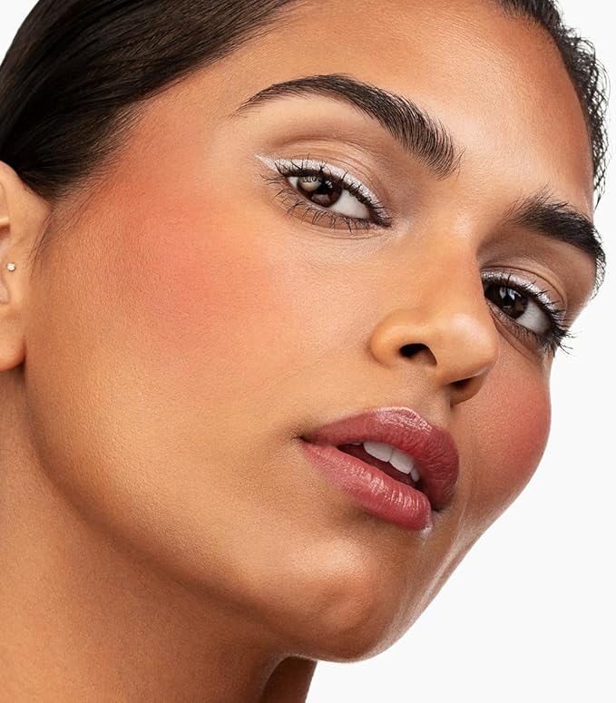 MAKE Beauty Skin Mimetic Microsuede Blush - Matte Powder Blush for Cheeks with Long Lasting Color - Non Comedogenic, Travel Size Makeup Single Palette. Shade - New Moon (Pink)