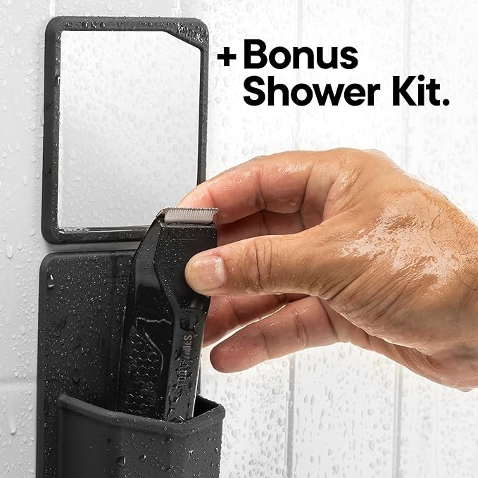 TOOLETRIES The Shearer - Groin & Body Hair Trimmer for Men, Electric Shaver for Pubic Hair, Balls, Groin, Chest, Legs, Waterproof Wet/Dry Clippers, Rechargeable, Bonus Shower Kit