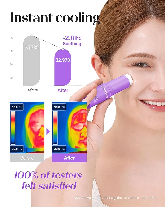 THESAEM Iceland Hydrating Peptide Eye Stick 0.38 oz 2 Pack - Elasticity, Cooling, Moisturizing Eye Balm for Loose Skin – Under Eye Treatment - Balm to Smooth Skin Texture - Daisy Flower Scent