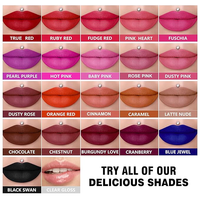 Brown Lipstick Long Lasting, Matte Liquid Lipsticks for Women Non Transfer Smudgeproof Smooth and Easy to Appy Cruelty Free Lip Color, M60 Caramel