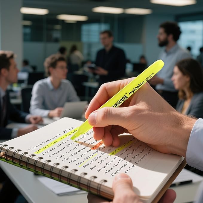 Highlighters Yellow 48 Pack,Bible Highlighters No Bleed–Bulk Chisel Tip High lighter Markers Set for School, Office,Study, Journaling–Smear-Free,Quick Dry–Fluorescent Pens for Teachers Students