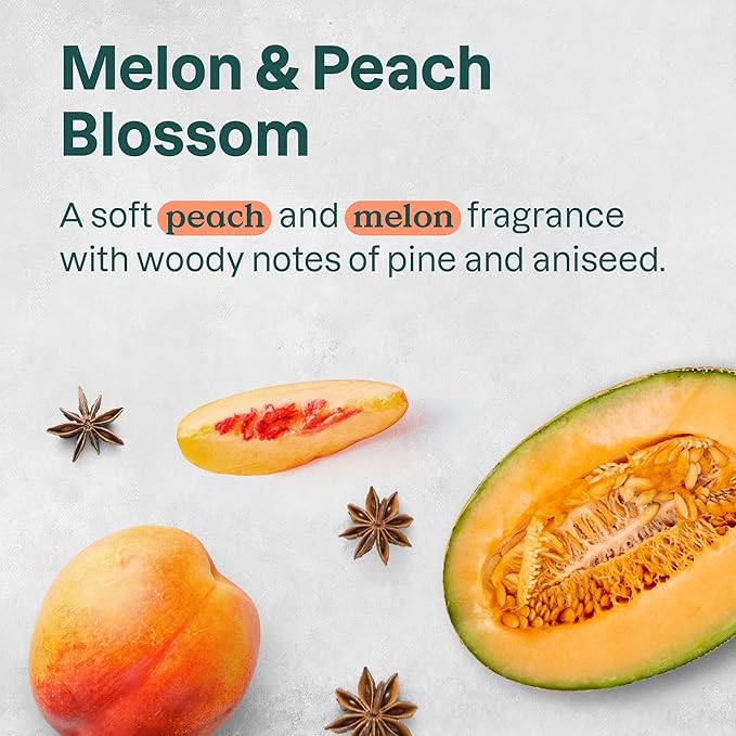 ATTITUDE Body Lotion, EWG Verified Moisturizer, Vegan Skin Care Products, Non-Greasy, Hydrating for Dry Skin, Cruelty Free, Glowing, Melon & Peach Blossom Scent, 16 Fl Oz