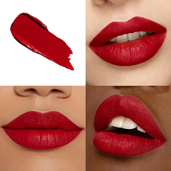 Red Lipstick Set Long Lasting 3Pc Matte Liquid Lipsticks for Women Non Transfer Smudgeproof Red Orange Berry Lipstick Kit Cruelty Free Lip Color, 13/51/66