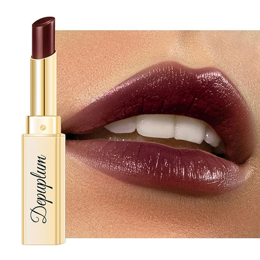 Dark Brown Lipstick for Women Hydrate Lip Gloss Lipsticks Moisture Lip Gloss Sheer Coverage Long Lasting Lipstick for Dry Lips (DM107 DarkMaduro)