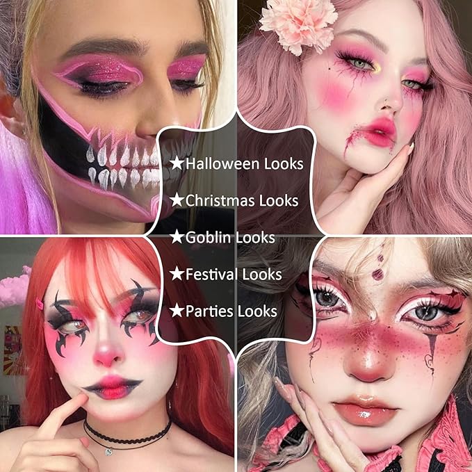 Boobeen 25 Colors Eyeshadow Palette, Highly Pigmented Matte Shimmer Glitter Eyeshadows, Long Lasting & Blendable Colorful Makeup Palette for Day Night Party Halloween