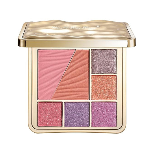 All-in-One Eyeshadow Palette, 7 Colors Eye Shadow Palette, Glitter, Matte, Shimmer Eyeshadows, Blush, Highlighter Contour Makeup Palettes, Highly Pigmented Waterproof Long Lasting. (Color 2)