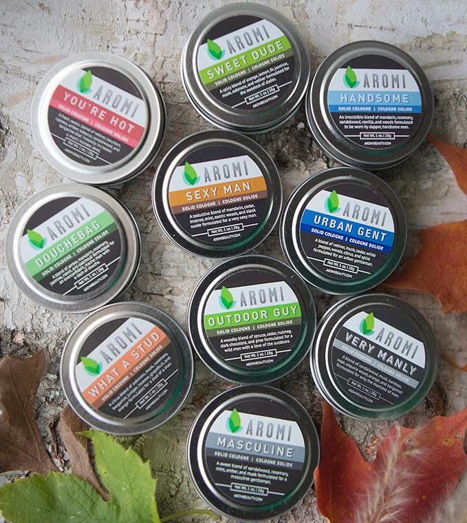 Aromi Sweet Dude Solid Cologne | Spicy, Citrus Men's Fragrance, Oakmoss and Orange Scent, Vegan, Cruelty-free, Gift, Travel, Wax-Based, Alcohol-Free (Sweet Dude)